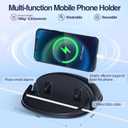 Loncaster Car Phone Holder, Car Phone Mount Silicone Car Pad Mat for Various Dashboards, Slip Free Desk Phone Stand Compatible with iPhone, Samsung, Android Smartphones, GPS Devices and More, Black