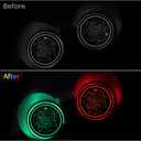 2Pcs LED Car Cup Holder Lights, 7 Colors Light Up Cup Coasters, USB Rechargeable Interior Lighting Accessories for Car Truck Vehicle Decoration