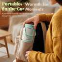 Portable Bottle Warmer with 120W Fast Heating, Portable Milk Warmer for On-the-Go Use, 18000mAh Rechargeable with Long Battery Life, 316 Stainless Steel Warmer for Breast Milk, Formula & Water