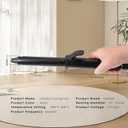 VAGARY Instant Heating Curling Iron for Long Hair, 1 Inch Hair Curling Wands with Infrared Hair Care, 10S Fast Heating, 110V-240V Dual Voltage Hair Curler with Temperature Control