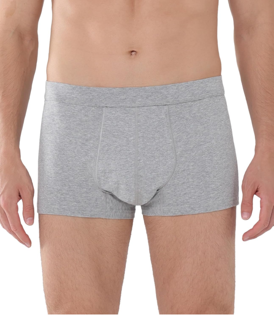 Incontinence Protective Underwear for Men Washable Bladder Leak Proof Boxer Briefs with 60ml Absorbency 1 Pack (Gray, M)