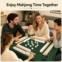 21 Inch Wooden Mahjong Racks with Pushers Set of 4(Log, Large)