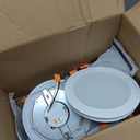 HALO HLBT 6 Pack 6 in Slim LED Recessed Light Trim with Selectable Color Temperature 2700K, 3000K, 3500K, 4000K, 5000K Dimmable Wet Location Indoor Outdoor New Construction Remodel - HLBT609FS5-6PK
