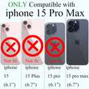 for iPhone 15 Pro Max Case, Glitter Clear Cute Paw Love Heart, Compatible with MagSafe, Strong Magnetic Full Camera Lens Protection Cover, Soft Slim Bling Phone Case 6.7" - Pink