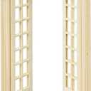 1/12 Dollhouse Miniature Glazed Double Doors DIY - Wood 01