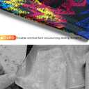 Mens Mesh Floral Shorts Art Print Butterfly Graphic Lightweight Casual Loose Designer Knee Length with Pockets (M)