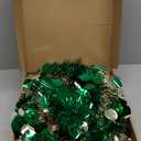 Dual Color Switch&Timer 5 Ft Gold Pop Up Christmas Tree with 50 Warm White&Color Lights 8 Modes, Tinsel Pencil Collapsible Xmas Tree, Easy Assembly, Balls 3D Star Sequins, Home Party Apartment Decor