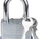 Padlock with Key for Outdoor Use, Shackle Lock with 2 Keys, 2.6-inch, Pack of 2