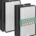 AD5500 Replacement Filter Cmpatible with Air Purifiers 5500 and 5000, With 2 Premium White Filters+ 2 Activated Carbon Filters, ADF5006, ADF5005, ADF5001