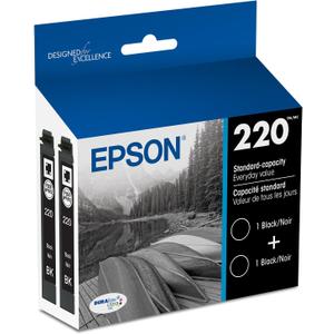 EPSON 220 DURABrite Ultra Ink Standard Capacity Black Cartridge (T220120S) Works with WorkForce WF2630,2650, 2660, 2750, 2760 and Expression XP320,420, 424