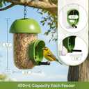 LONA Bird Feeders for Outdoors 2 Pack, Tube Birds Feeder Weatherproof with Multiple Hanging Methods, Wild Feeding Silo for Outside, 1 Port