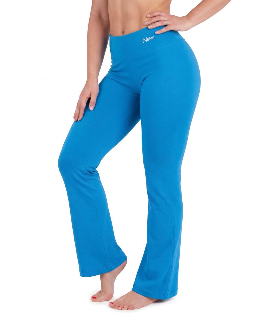 Nirlon High Waisted Bootcut Leggings for Women - NirLUX, 30"-Blue-6 (Blue, M)