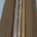 Gold Curtain Rods for Windows 28 to 48 Inch,1'' Diameter Drapery Rods with Imitation Wood Grain Leaf Pattern Finials,Boho Adjustable Heavy Duty Curtain Rods Set,18-60'',Antique-Gold Wood