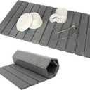 Extra Large Stone Dish Drying Mat for Kitchen Counter, 28"16" Eco-friendly,Instant Drying Pad,Diatomaceous Earth Water Absorbing Mat, Foldable and Super Absorbent Dish Drying Stone Mat, Dark Gray (27.9" x 15.4")