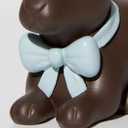 DN DECONATION Easter Decorations Bunny Figurines Set with Blue Bow, Rabbit Statues for Cute Brown Easter Spring Decor & Farmhouse Home Decor, Resin Tabletop Sculptures for Shelf Mantel Coffee Table