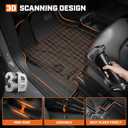Mixsuper Floor Mat & Cargo Liner for Chrysler Pacifica Gas Touring 7/8 Seat 2017-2026(Non Hybrid & Pinnacle),All Weather TPE Floor Liners for Pacifica Accessories,Full Set Anti-Slip Car Mats,Black