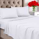 Utopia Bedding Full Sheet Set - Brushed Microfiber - Soft Bed Sheets for Full Size Bed - Includes 1 Fitted, 1 Flat, & 2 Pillow Cases - Deep Pocket (White)