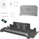 Wall Mount Bracket for Nintendo Switch 2/Switch OLED(Drill Free,Heavy Duty Sticker Installation,Sturdy Metal,5 Game Cards Holder,2 Joy-con Hanger,Easy Install Behind TV,Black)