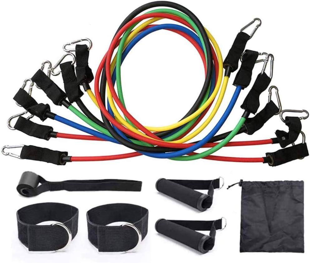 Portable ExerciseResi Bands11 Piece Set,Fitness Exercise Loop Bands,Carrying Case Ideal for Yoga,Home Fitness