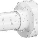 White Shower Curtain Rod 34-66 Inches(2.8-5.5ft) Adjustable Shower Rod No Drilling Non-slip Never Rust Shower Tension Rod for Bathroom Bedroom Windows Outdoor Garden