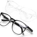 Anti-Fog Safety Goggles Anti-Blue Light Saftey Glasses Anti-Dust Protective Eyewear for Women and Men 2 Pack
