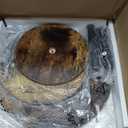 IBUYKE 3 Tier Cupcake Stand,Wood Durable Cupcake Tower,Round Serving Display Stand,Dessert Table Display Tree Tower for Birthday,Home Party, Wedding, Baby Shower,Rustic Brown UTLJ017H