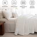 Sanracie Cotton Oversized King Bedspread(120"x120"),White Waffle Quilt Set 3Pcs Soft Lightweight Extra Large King Quilt Bedding Set,Farmhouse Coverlet Quilt Set Shabby Vintage Chic Bedding Set