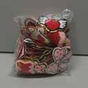 72 Pcs Valentine's Day Chenille Patches Glitter Pink Red Heart Bow Iron on Patches Galentines Appliques Sew on for Hat Backpack Clothes Shirt Jeans DIY Craft Party Favors