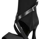 YYTing Ballroom Dance Shoes Women Salsa Latin Boots Dancer Comfortable 3.5 inch Heel Footwear YT309 (Black)