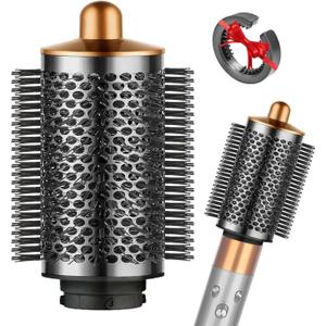 Round Volumizing Brush for Dyson Airwrap, Large Oval Volumizer (Gold)