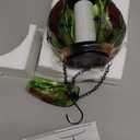 Hot Air Balloon Solar Lantern - Cardinal Bird Glass Lantern, Simulated Flickering & Dancing Flame, Outdoor Hanging Yard Light Waterproof IP65 for Patio Lawn Porch Decor Gift