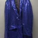 Women's Sequined Fashion Suit Set One Button 2 Piece Wedding Tuxedos Blazer Pants Prom Party Outfit, 2XL