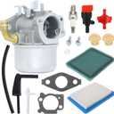 Carburetor 215369 Replace for B&S Intek 190 Engine 850 Series 6.75 OHV, 900 Series 190 205 206cc Fit for Nikki 495652 215434 for John Deere 020382