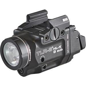 Streamlight 69477 TLR-8 HL-X G sub USB 1000-Lumen Weapon Rail-Mounted Rechargeable Tactical Flashlight with Integrated Green Aiming Laser for Sig Sauer P365 /XL Rail Only, Black