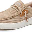 Apakowa Kids Boys Girls Loafers Slip-On Casual Walking Shoes Comfortable & Lightweight (Toddler/Little Kid/Big Kid) (Lightbrown), Size: 5 Big Kid