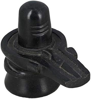 IS4A Marble Shiva Lingam Shiv Ling Idol Murti Shivling (Black, Small)