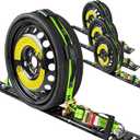 2" x 10'Wheel Straps with E-Track Fitting,4Pack,Car Hauler Strap