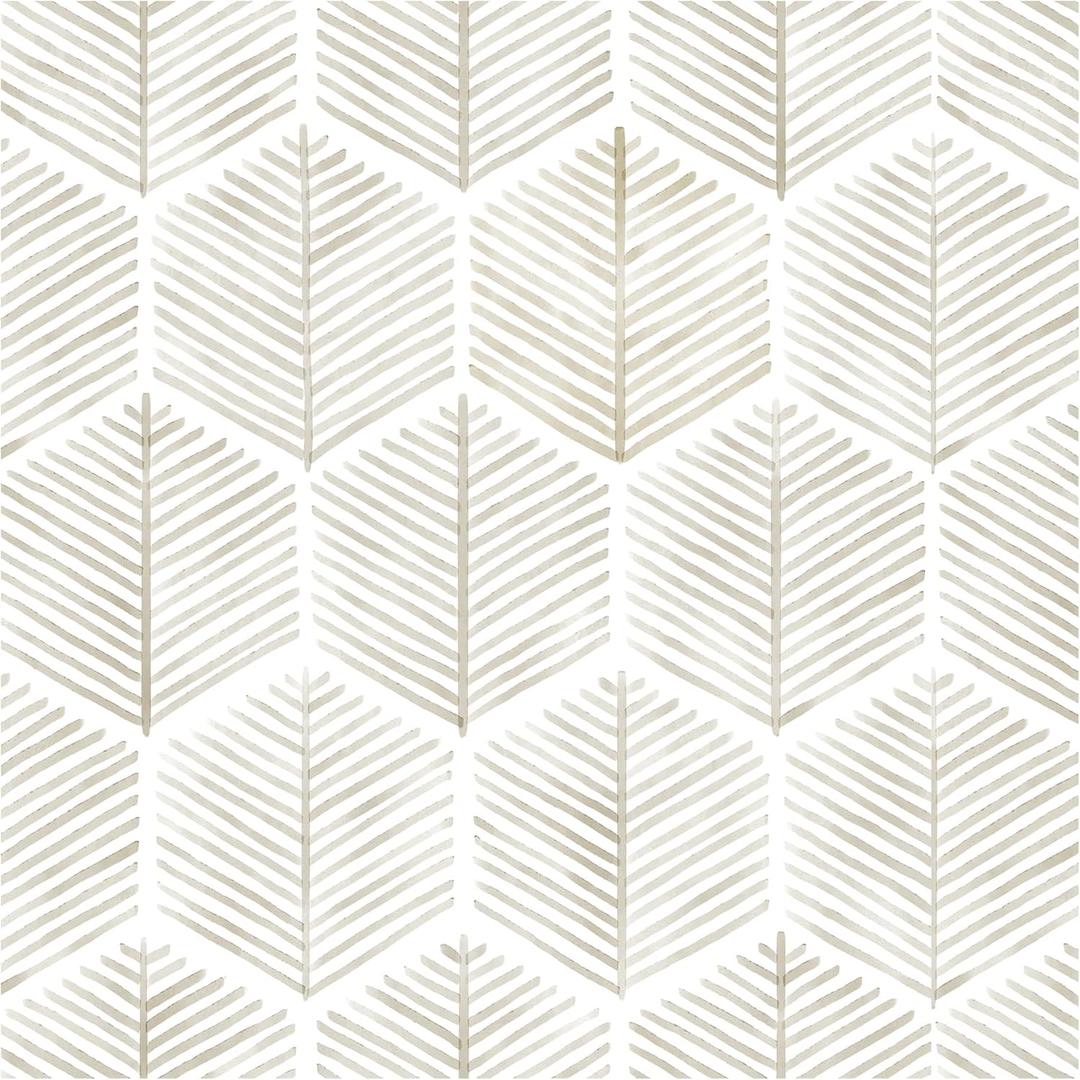 Modern Peel and Stick Wallpaper 17.3''197'' Self Adhesive Wallpaper Boho Contact Paper Beige and White Geometric Wall Paper Removable Decorative Wallpapers for Bedroom Bathroom Cabinets Decor Vinyl