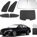 TINGLU 6PCS Window Shades for Nissan Altima 2019-2024 2025 Accessories Car Side Full Windows Cover Camping Rear Triangular Windshield Sun Shade Sun UV Rays Privacy Protection
