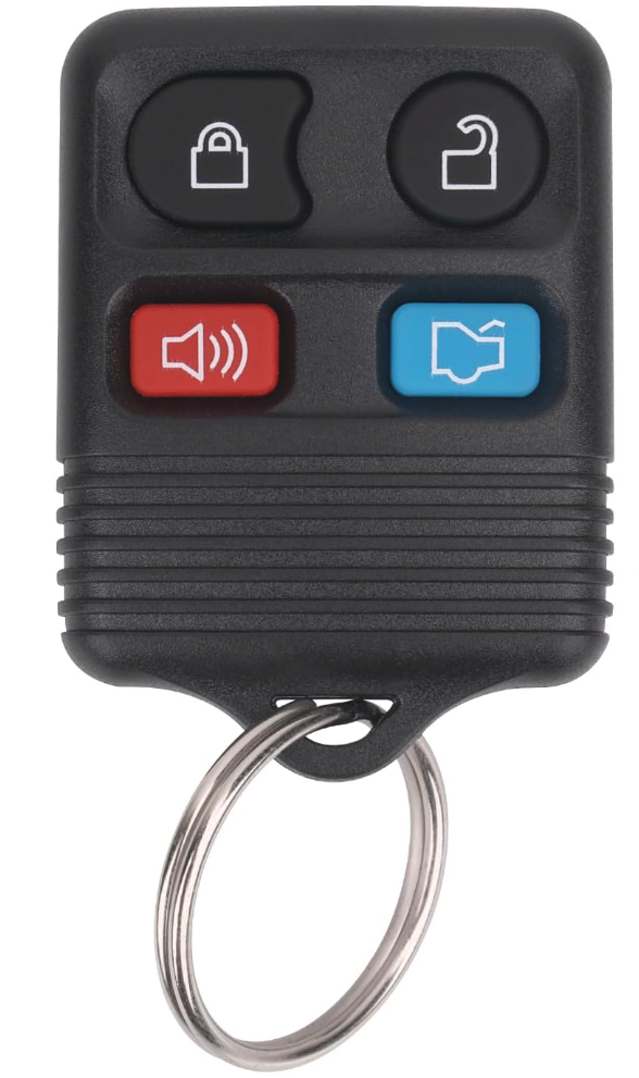 Keyless Entry Remote Key Fob Compatible with Ford Escape Explorer Expedition Focus Fusion Mustang Taurus, Lincoln, Mercury, Mazda, Replacement for CWTWB1U345, 4 Button