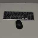 Wireless Quiet Keyboard & Mouse Combo with Magnetic Ergonomic Design Keyboard and Mouse Wrist Rest,Relief Typing Pain, Wrist Rest Support Hand and Arm, 2.4G Stable Connection,Adjustable DPI