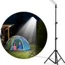 Camping Light,1680 Lumen Portable Light, LED Barbecue Lamp, Work Lights with Stand for Camping, Adjustable Metal Telescoping Tripod 6Ft, USB Interface Powered