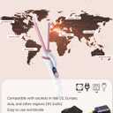 Mini Curling Iron for Short Hair Dual Voltage with European UK Plug Adapter 3/4 Inch Travel Size Small Barrel Curling Iron to Beachy Waves Curls with 30S Fast Heating, 5 Temps for Global