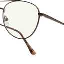 Aviator Reading Glasses for men and Women Blue Light Blocking Lens Spring Temple (Brown)