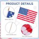Newwiee 4 Pcs Classroom American Flag for Schools 2 x 3ft USA Classroom Fade Resistant Large American Flag with Pole for Back to School Indoor Wall Office House First Day of School Supplies