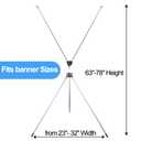 SUERUI Adjustable X Banner Stand Fits Any Banner Size Width 23" to 32" and Height 63" to 78",Portable Retractable Banner Holder with Carrying Bag - Customize Banner for Trade Show, Exhibition, 2 Pack