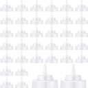 Tioncy 36 Pcs Condiment Squeeze Bottle Replacement Cap Plastic Wide Mouth Squeeze Lids for 63mm Emptying Bottle 2.76inch Natural Cone Tip Dispensing Caps for Kitchen Dining Room Dispenses Sauce