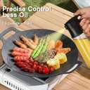 300ml Black Glass Olive Oil Spray Bottle, (only supports spray use), Precise Dosage Control, Ideal for Kitchen, Air Fryer, Salads, Frying & Grilling.(Black)