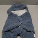 Nunibum Baby Swaddle Blanket Boys Girls Cute Bear Plush Essential Receiving Blanket Ultra-Soft Newborn Registry Sleeping Wraps for Infant 0-6 Months - Blue