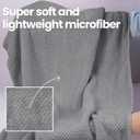 GRACEBERRY Large Microfiber Hair Towel Wrap for Women, 24x40 Inches Fast Drying Hair Turbans for Wet Hair, Super Absorbent Head Towels for Curly Hair Long & Short Hair (Grey)